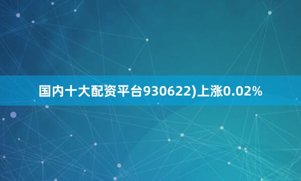 国内十大配资平台930622)上涨0.02%